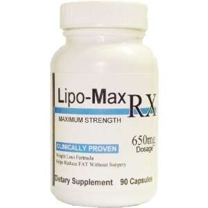 com Lipo Max Rx   Maximum Strength Weight Loss   650mg   90 Capsules 