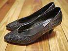 Vtg 80s CANDIES Woven Leather Huarache PUMPS 8M 38.5