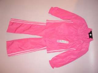 NWT ADIDAS GIRLS 3 PIECE TRACK SUIT PINK/PINK SIZE 6  