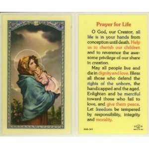  Prayer for Life   Madonna of the Street Holy Card (800 302 