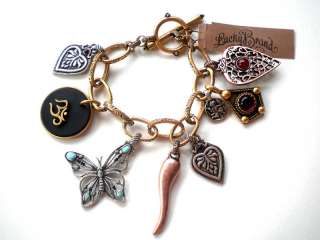 NEW LUCKY BRAND BUTTERFLY TOGGLE CHARM BRACELET NWT  