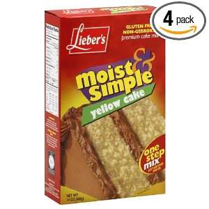 Liebers Cake Mix Yellow, 14 Ounce (Pack of 4)  Grocery 