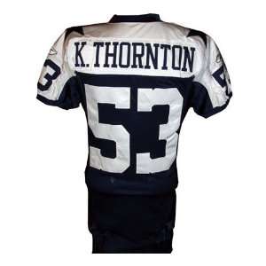Kalen Thornton #53 Cowboys Game Issued Navy Throwback Jersey (Size 48 