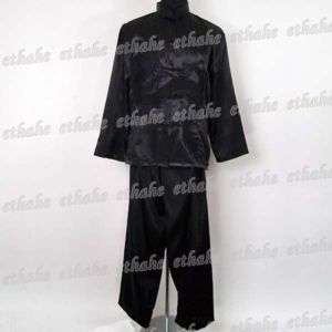 Dragon Jacket Pants Kung Fu Suit Black Sz.XL 656F  