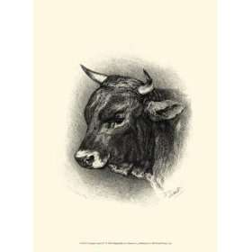  Antique Cattle IV   Poster by F Lehnert (9.5x13)