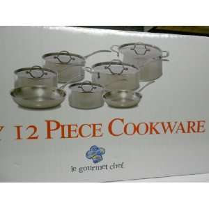  Le Gourmet Chef 12 Piece Tri Ply Cookware Set Kitchen 