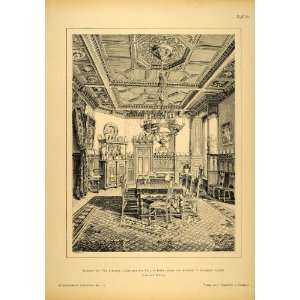  1890 Print Dining Room House Lichensteinallee 4 Berlin 