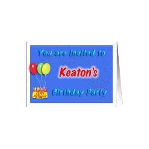  Keatons Birthday, Invitation to the Party Card Toys 