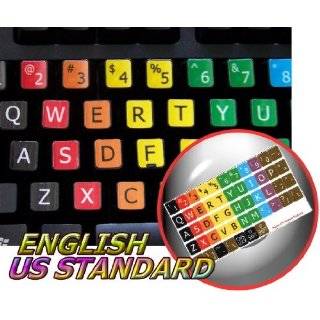  LEARNING ENGLISH COLORED KEYBOARD STICKERS (LOWER & UPPER 