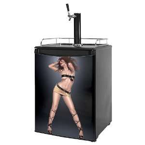 Kegerator Skin   Dancer 1 Pin Up Girl (fits medium sized dorm fridge 