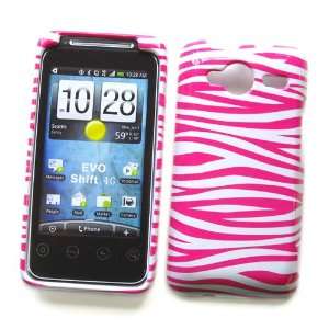   Case White & Pink Zebra Pattern Design Cell Phones & Accessories