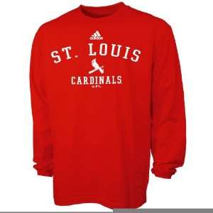  Adidas St. Louis Cardinals Red Practice Long Sleeve T 