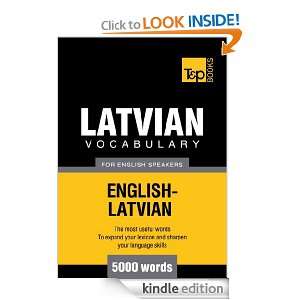 Latvian Vocabulary for English Speakers   English Latvian   5000 Words 