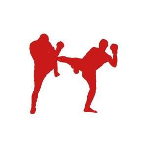  Kickboxing Large 10 Tall RED vinyl window decal sticker 
