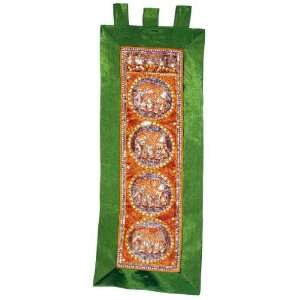  Kalaga Tapestry Elephant Green 14 X 36