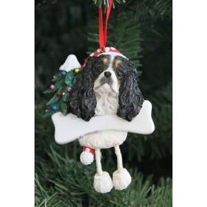  King Charles Cavalier, Tri Color Ornament by E&S