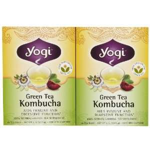Yogi Tea Green Tea Kombucha, Herbal Supplement, Tea Bags, 16 ct, 2 pk 
