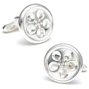 Spinner Wheel Sterling Silver Cufflinks