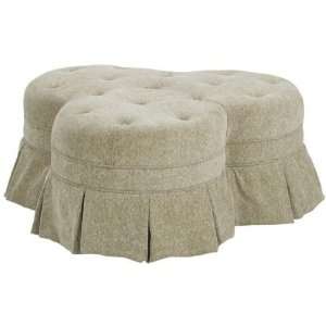  Delmar Clover Ottoman With Skirt