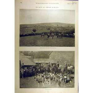    1895 Devon Somerset Stag Hounds Hunt Cloutsham Farm