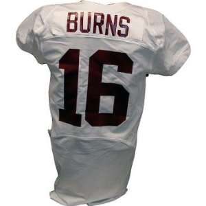  Burns #16 Alabama 2008 09 Game Issued White Jersey (46 