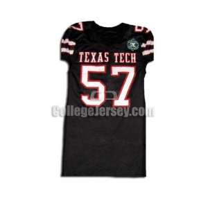 Black No. 57 Game Used Texas Tech Football Jersey  Sports 