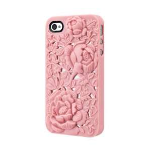  Pink Hard Case Cover for Iphone 4 4s 4g with 3d Sculpture 