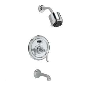   Tub and Shower Set, Curved Lever, Brushed Nickel