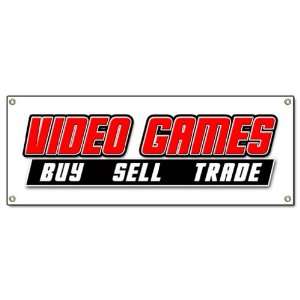   GAMES BANNER SIGN buy sell trade game signs Patio, Lawn & Garden