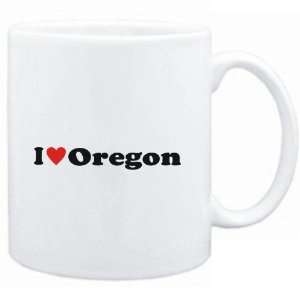  Mug White  I LOVE Oregon  Usa States