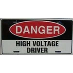 Danger High Voltage Driver License Plates Plate Tags Tag auto vehicle 