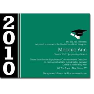   Collections   Graduation Invitations (Color Band Grad   Green & Black