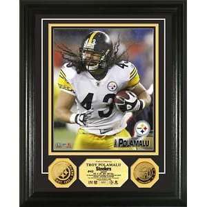  Steelers Troy Polamalu 24KT Gold Coin Photo Mint 