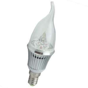  ***  *** Candle Bulb Lamp E14 Base AC 85V 265V 3W Cool 