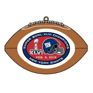 New York Giants Superbowl Super Bowl XLVI 46 Champions Football Shaped 