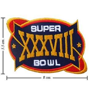 Super Bowl XXXVIII 38 Logo 2003 Iron On Patches