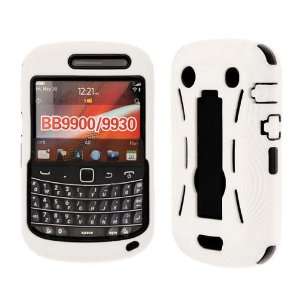  Premium   Blackberry 9900 Bold Kick Stand Case Solid White 
