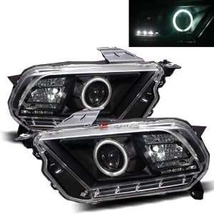  2010 2011 Ford Mustang CCFL Halo LED Projector Headlights 