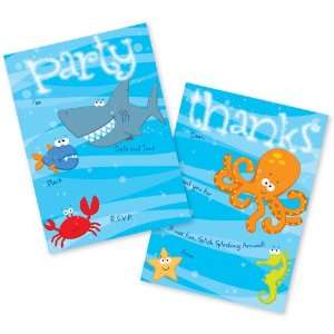  Under the Sea Fill In Thank You Notes & Invitations 