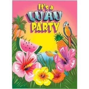  6x 8ct Luau Party Invitations