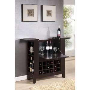   Brown Modern Dry Bar and Wine Cabinet 