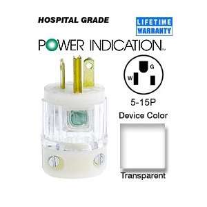 Leviton 8215 PLC Plug, Power Indication 5 15P 15 Amp 125 Volt Hospital 