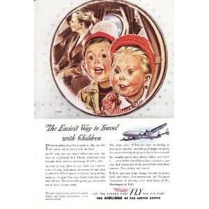  1946 Ad Easiest way to travel with children Vintage Travel 