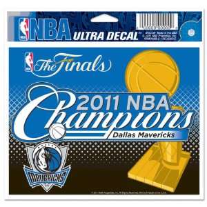  Dallas Mavericks 2011 NBA Champions 4x6 Ultra Decal 