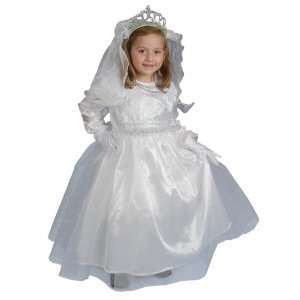  Elegant White Bride Child Halloween Costume Size 8 10 