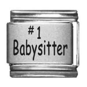  Number 1 Babysitter Laser Italian Charm Jewelry