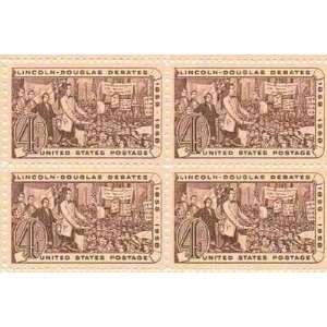  Lincoln and Douglas Debate Set of 4 x 4 Cent US Postage 