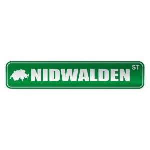     NIDWALDEN ST  STREET SIGN CITY SWITZERLAND