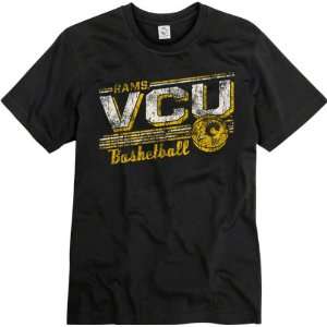 VCU Rams Black Escalate Basketball Ring Spun T Shirt
