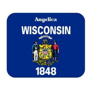    US State Flag   Angelica, Wisconsin (WI) Mouse Pad 